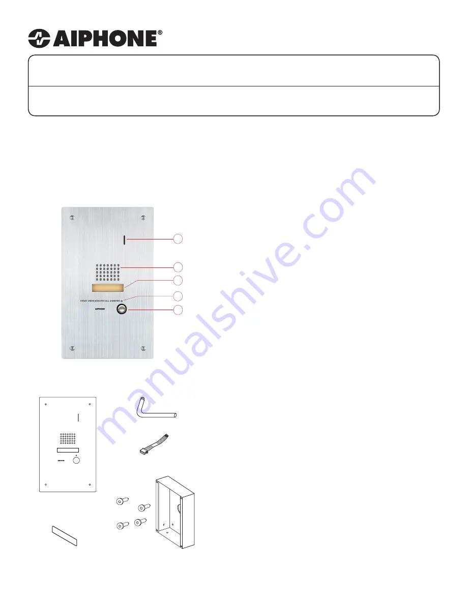 Aiphone IS-SS-CI Скачать руководство пользователя страница 1