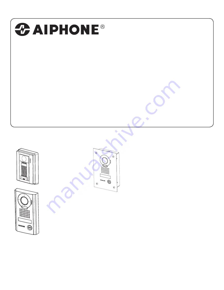 Aiphone JK-DA Installation Manual Download Page 1