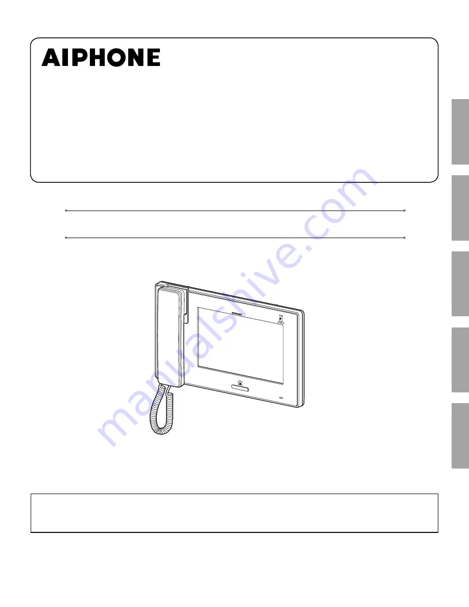 Aiphone JP-4HD Скачать руководство пользователя страница 1