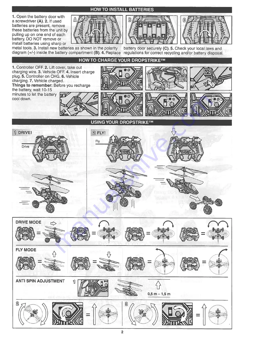 Air Hogs DropStrike Instruction Manual Download Page 2