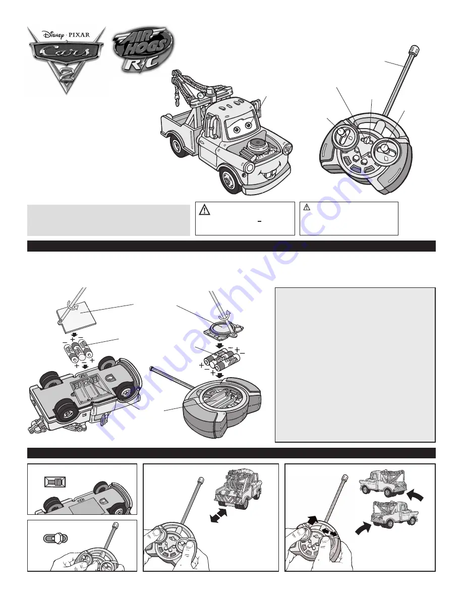 Air Hogs Tow Mate Instruction Manual Download Page 1