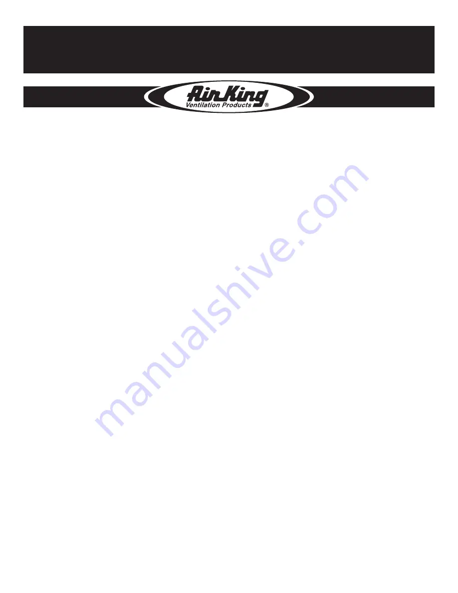 Air King AD1303 Operating Manual Download Page 1