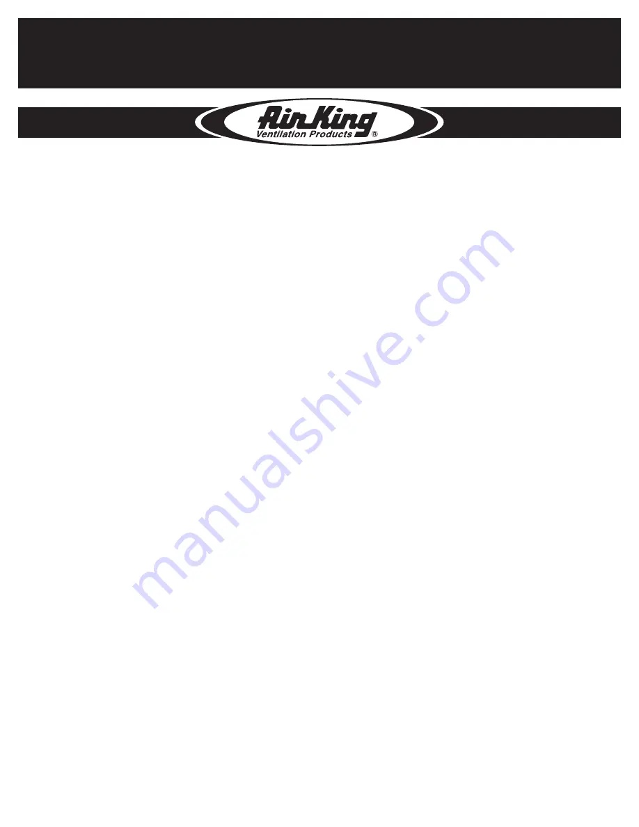 Air King AIDB4Y Operating Manual Download Page 1