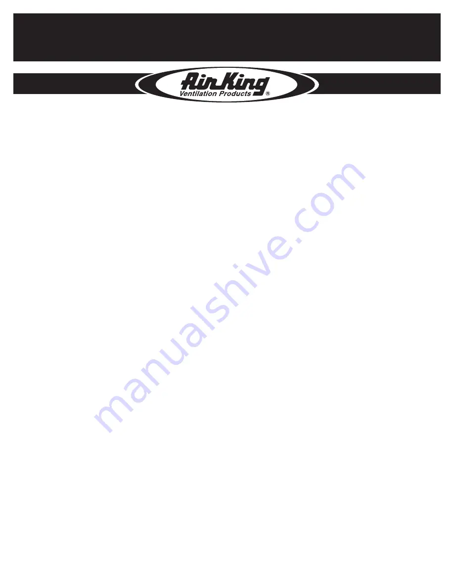 Air King AK927 Operating Manual Download Page 5