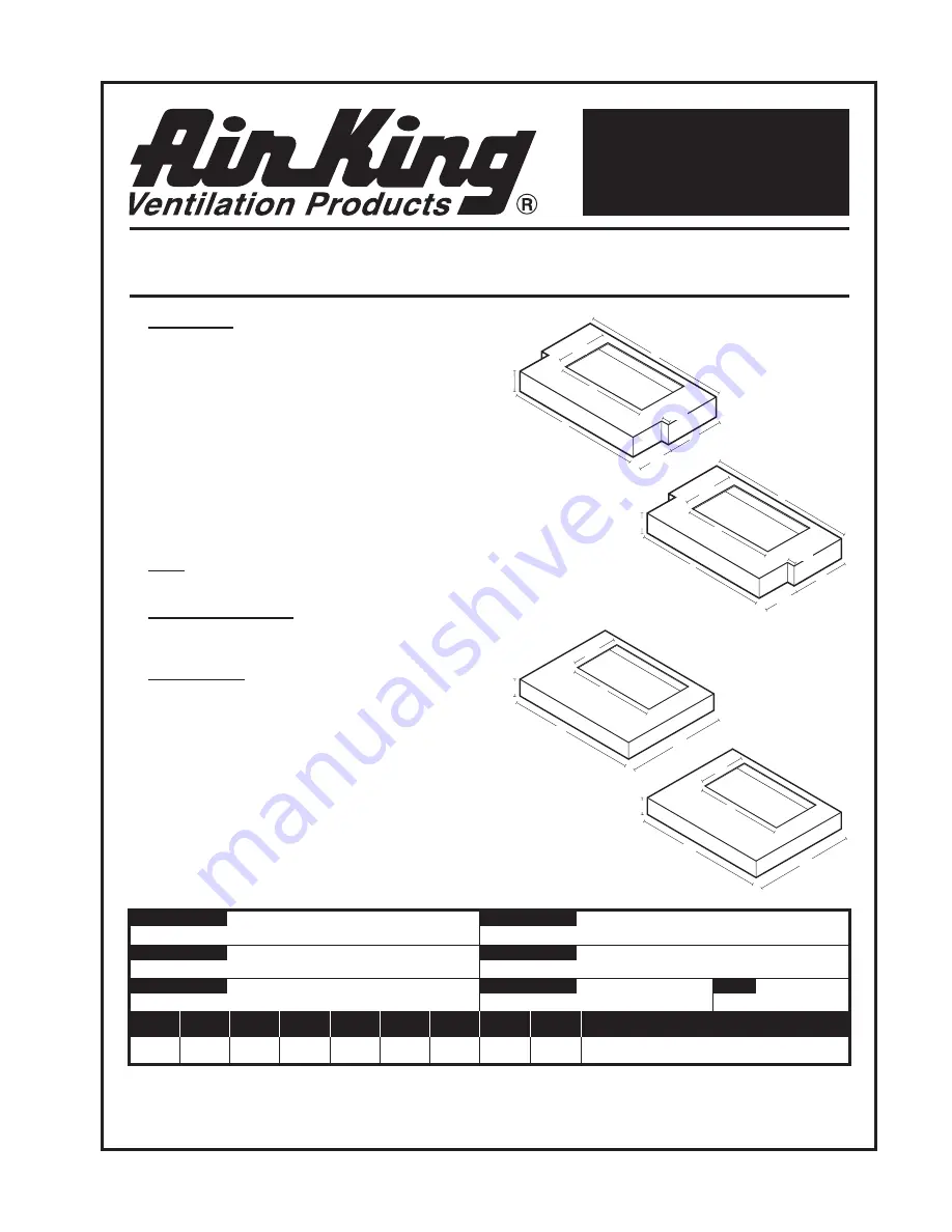 Air King HL362OS Specifications Download Page 1