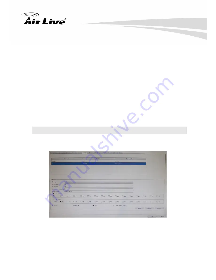 Air Live CoreNVR 16 User Manual Download Page 24