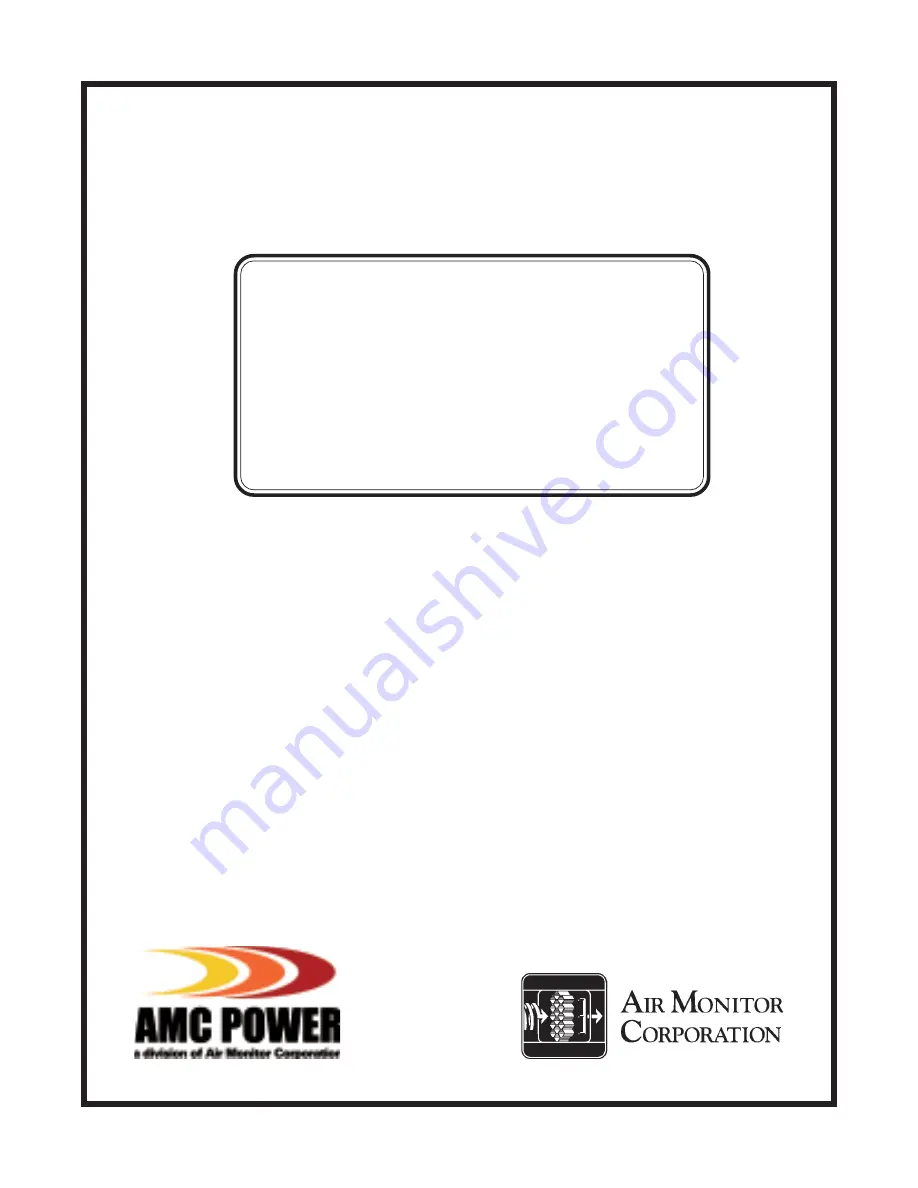 Air Monitor VELTRON II Installation, Operation And Maintenance Manual Download Page 1