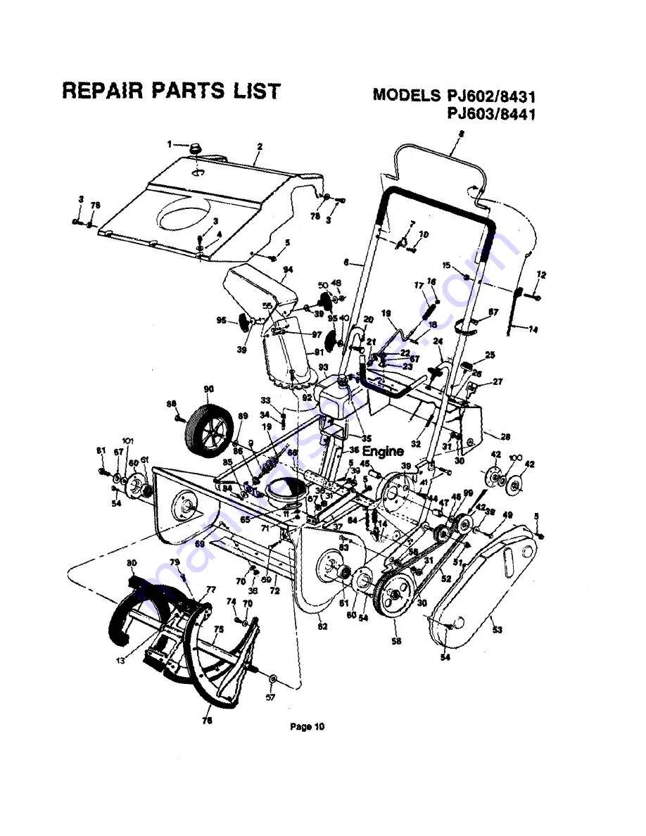 Aircap PJ602/8431 Operator'S Manual & Parts List Download Page 10