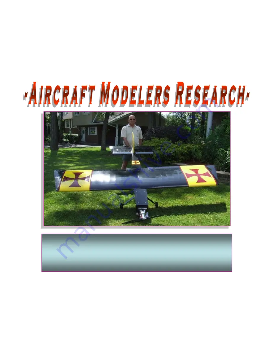 Aircraft Modelers Research Giant Stick 85 Скачать руководство пользователя страница 1