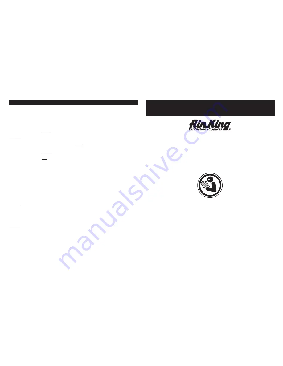 AirKing 3016C Operating Manual Download Page 1