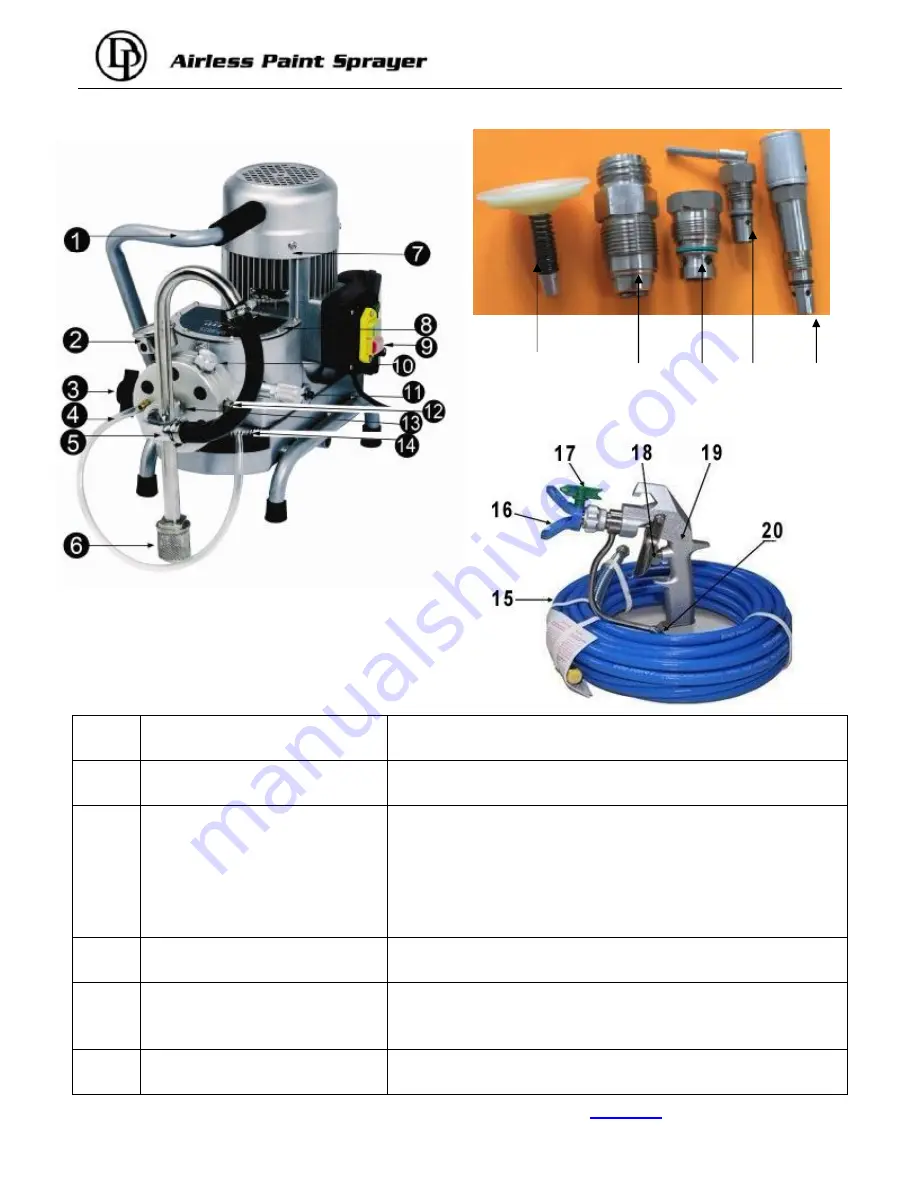 Airless DP6825 Operating Instructions Manual Download Page 6