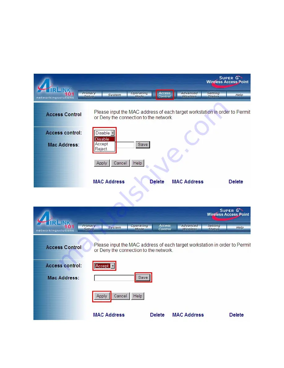 Airlink101 AP431W User Manual Download Page 34