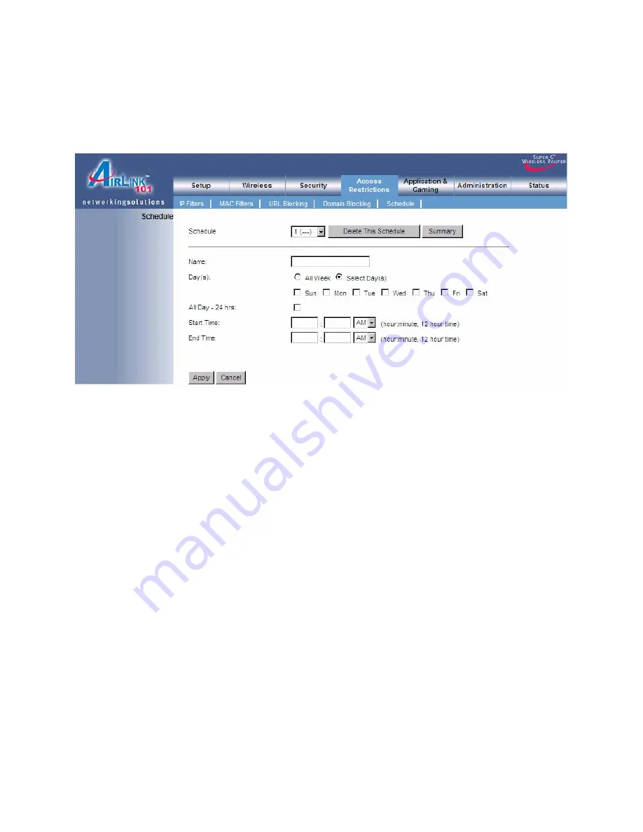 Airlink101 AR430W User Manual Download Page 27