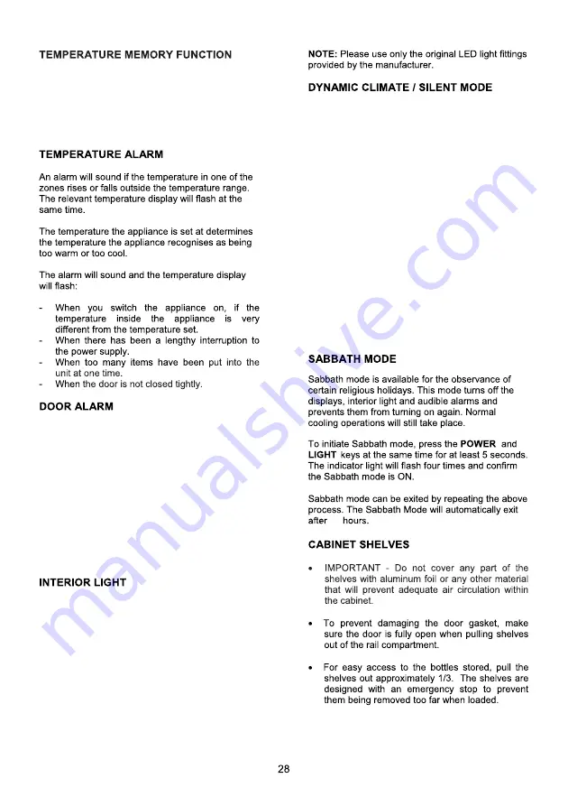 AIRLUX ARCAV54 Instruction Manual Download Page 29