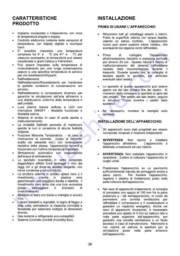 AIRLUX ARCAV54 Instruction Manual Download Page 39