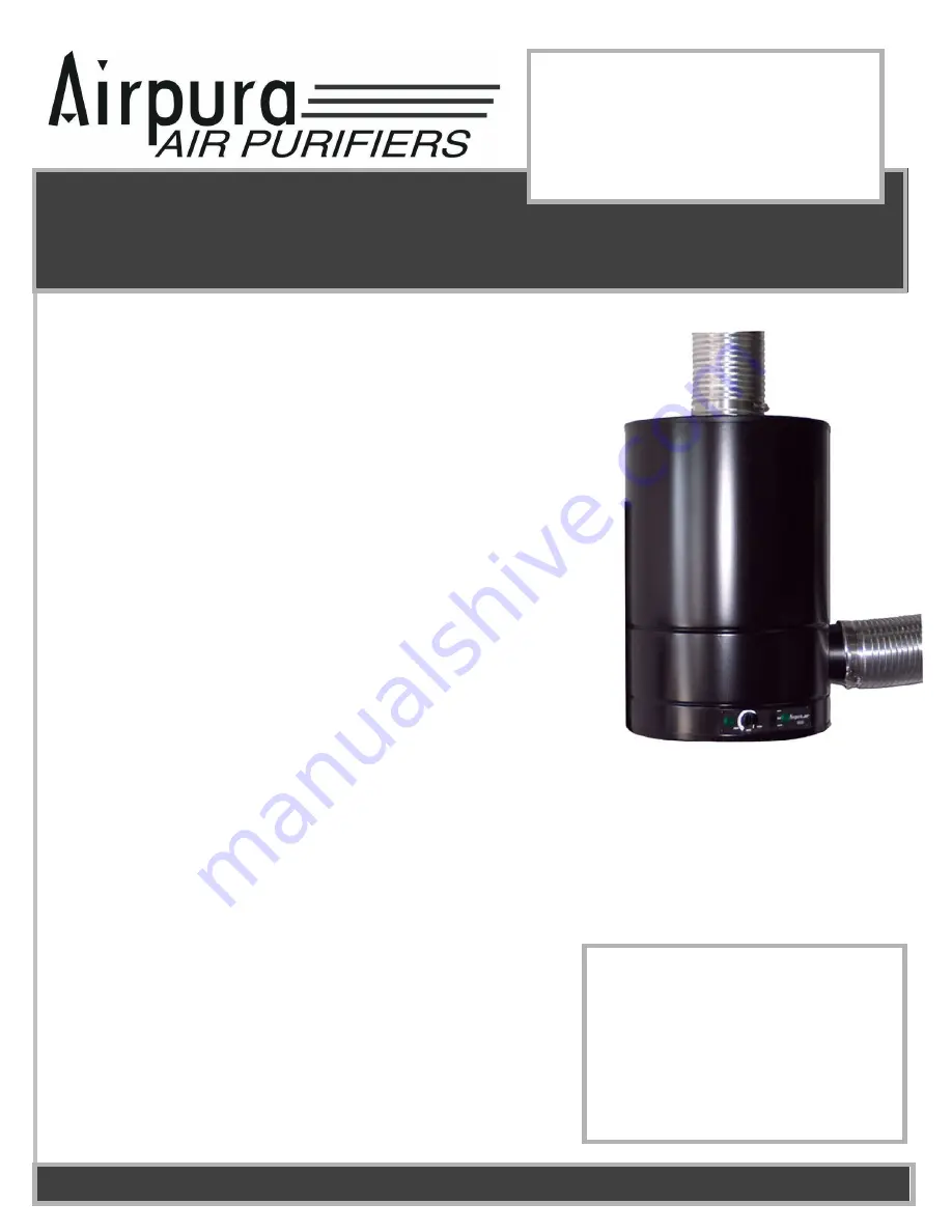 Airpura 600-W Series Manual Download Page 1