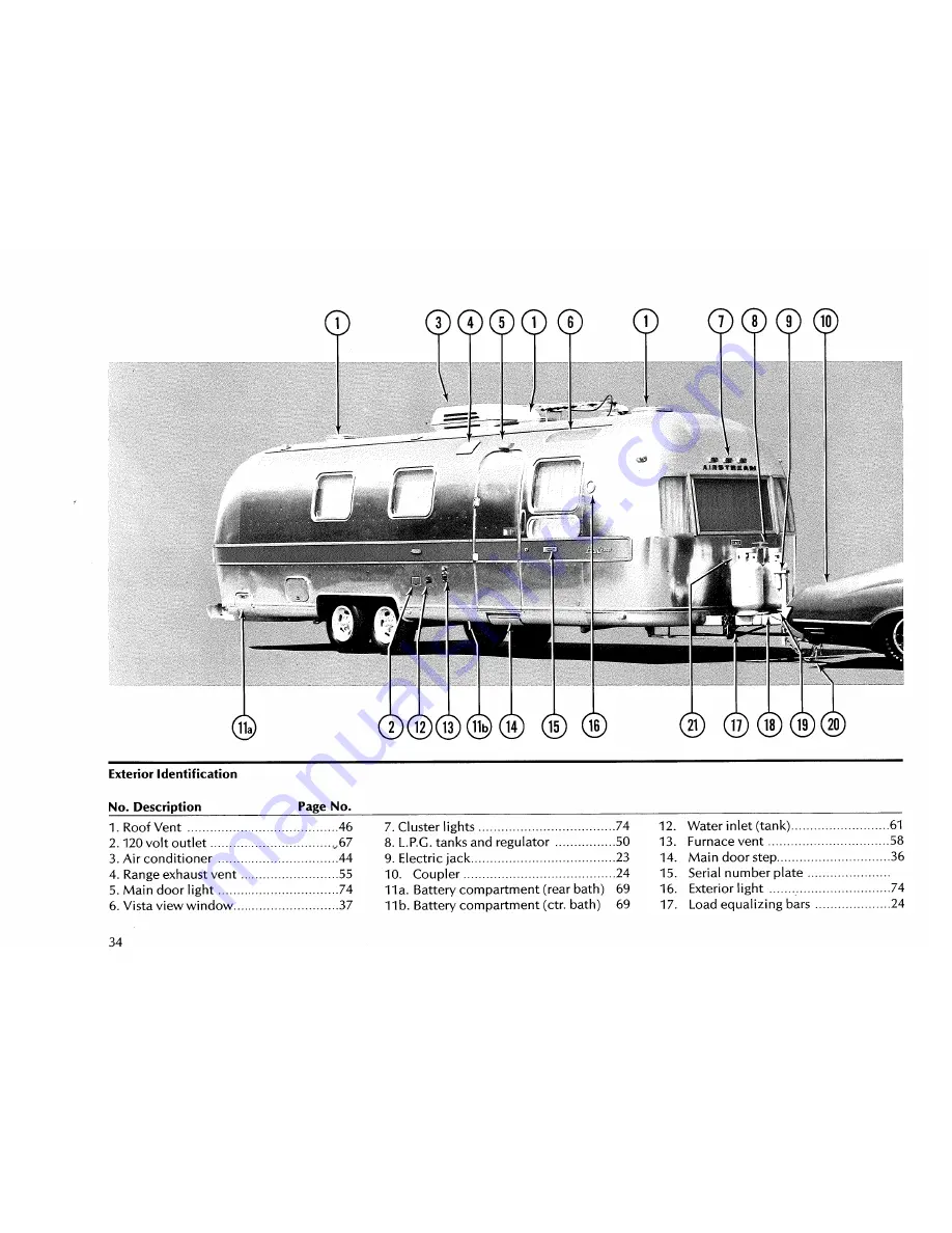 Airstream 1975 Excella 500 Owner'S Manual Download Page 44