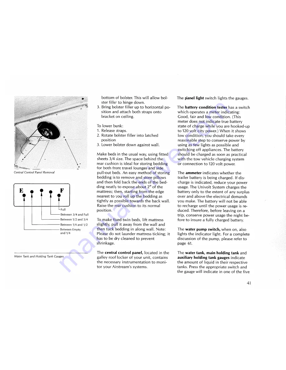 Airstream 1975 Excella 500 Owner'S Manual Download Page 51