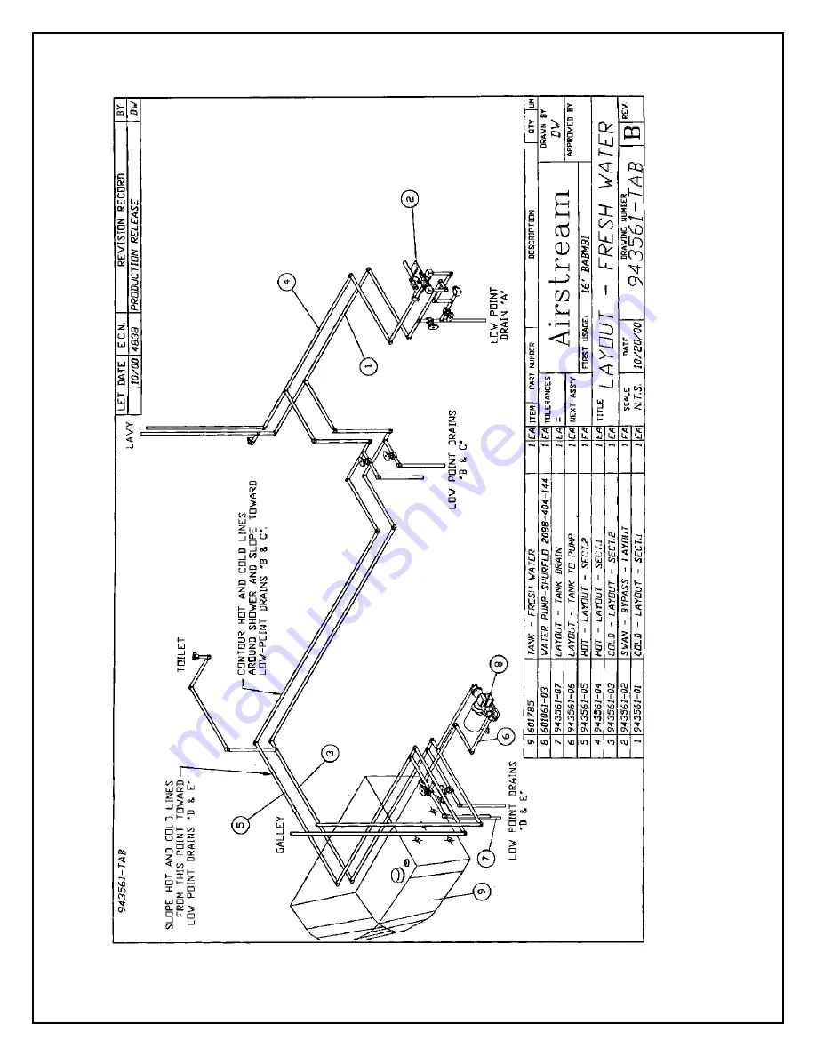 Airstream 2001 Bamby Owner'S Manual Download Page 71