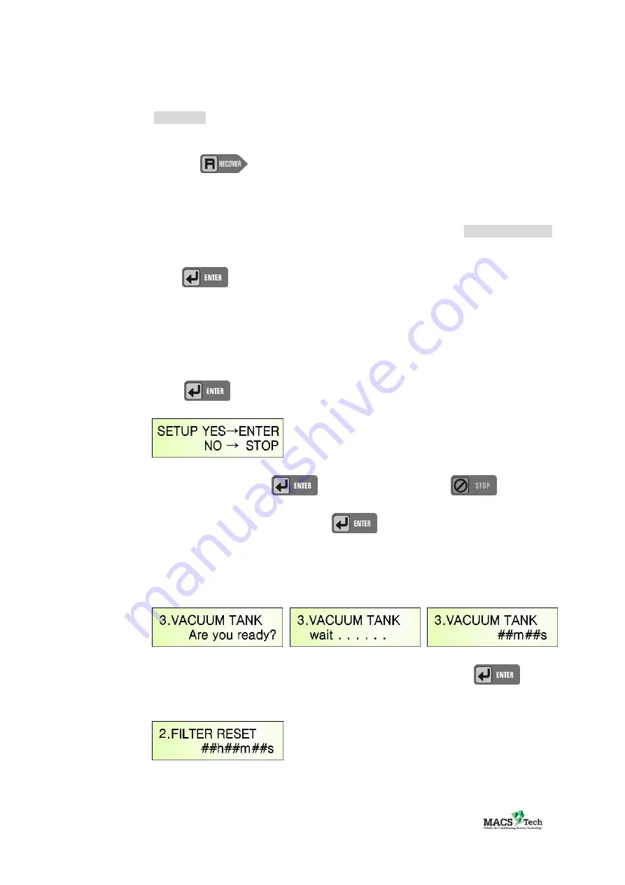 Airtronix MACS CLINIC MF260 Operation & Maintenance Manual Download Page 26