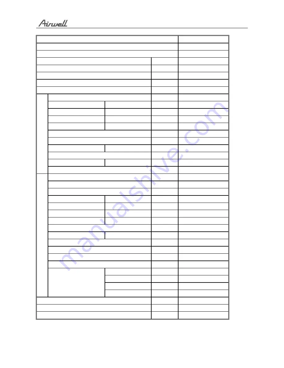 Airwell AWAU-YMF009-C12 Service Manual Download Page 11