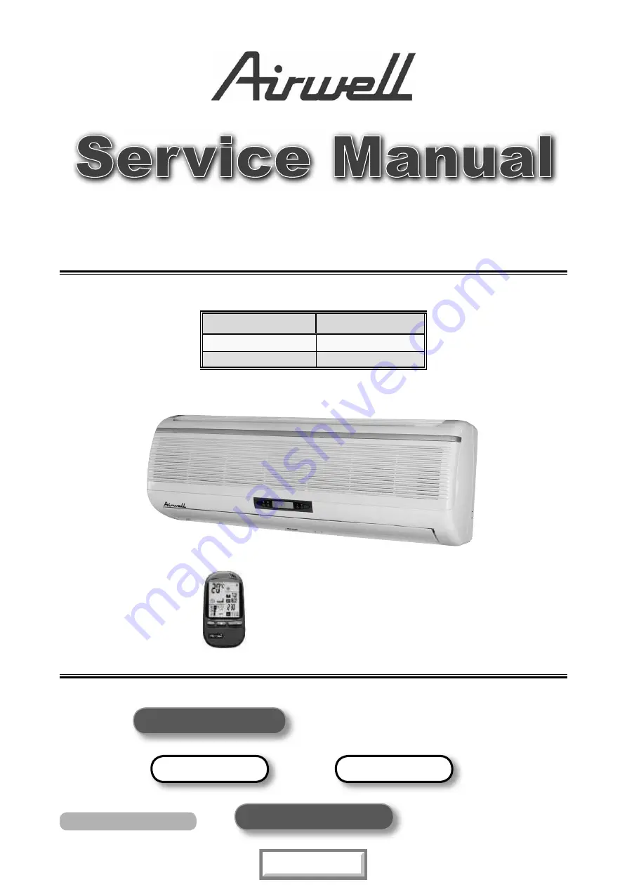 Airwell FLO 12 DCI Service Manual Download Page 1