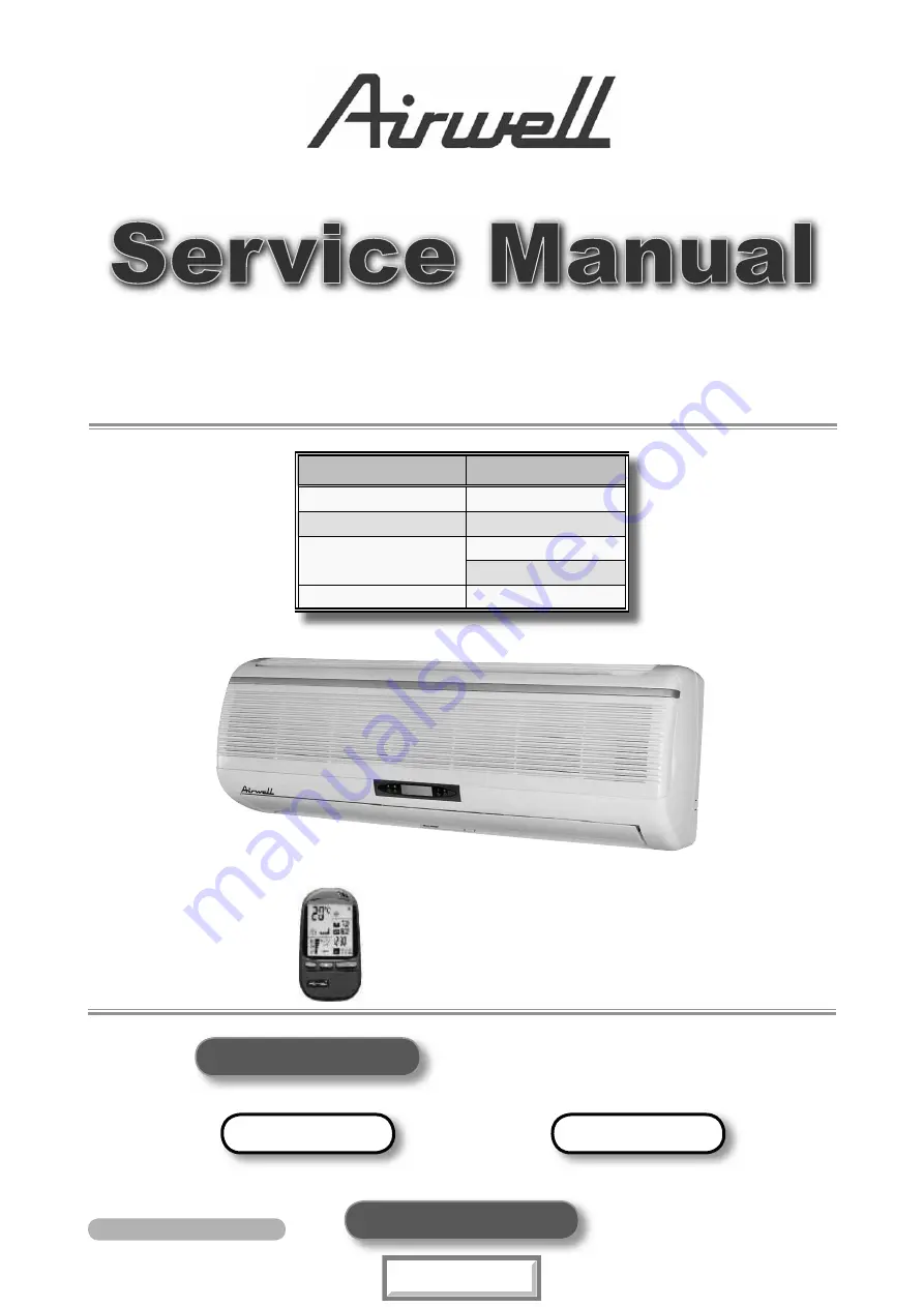 Airwell FLO 18 DCI Service Manual Download Page 1