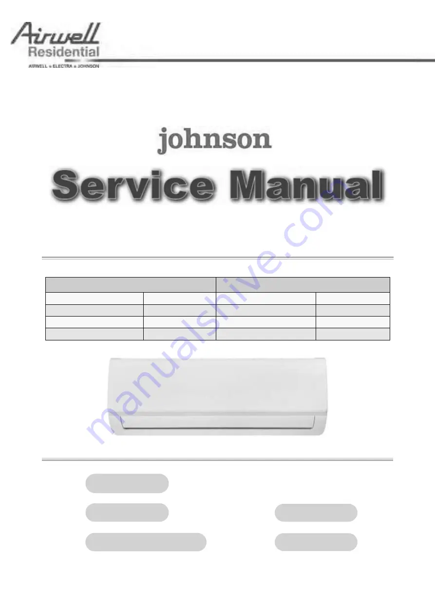 Airwell JSP023054 Service Manual Download Page 1