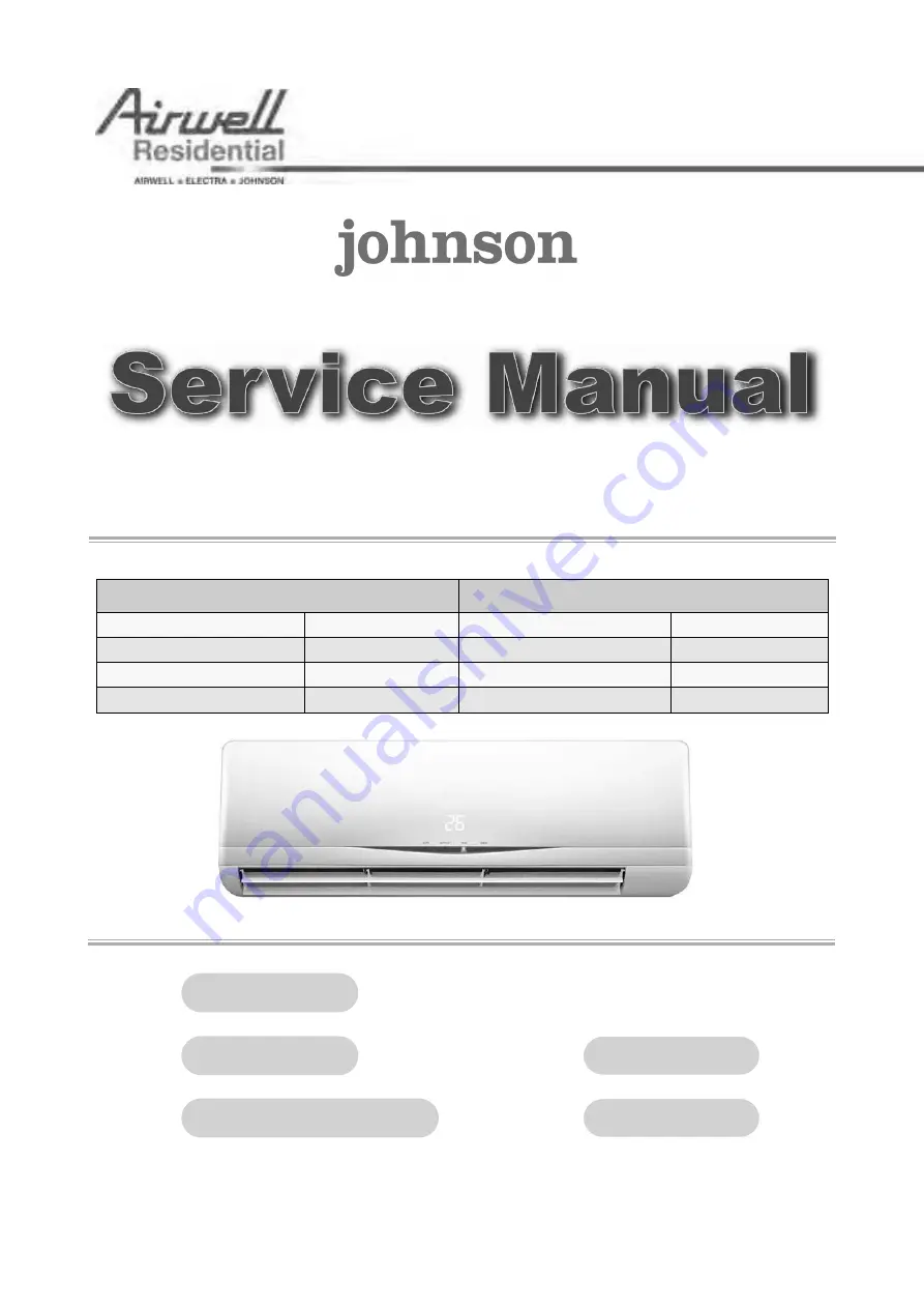 Airwell JSP060040 Service Manual Download Page 1