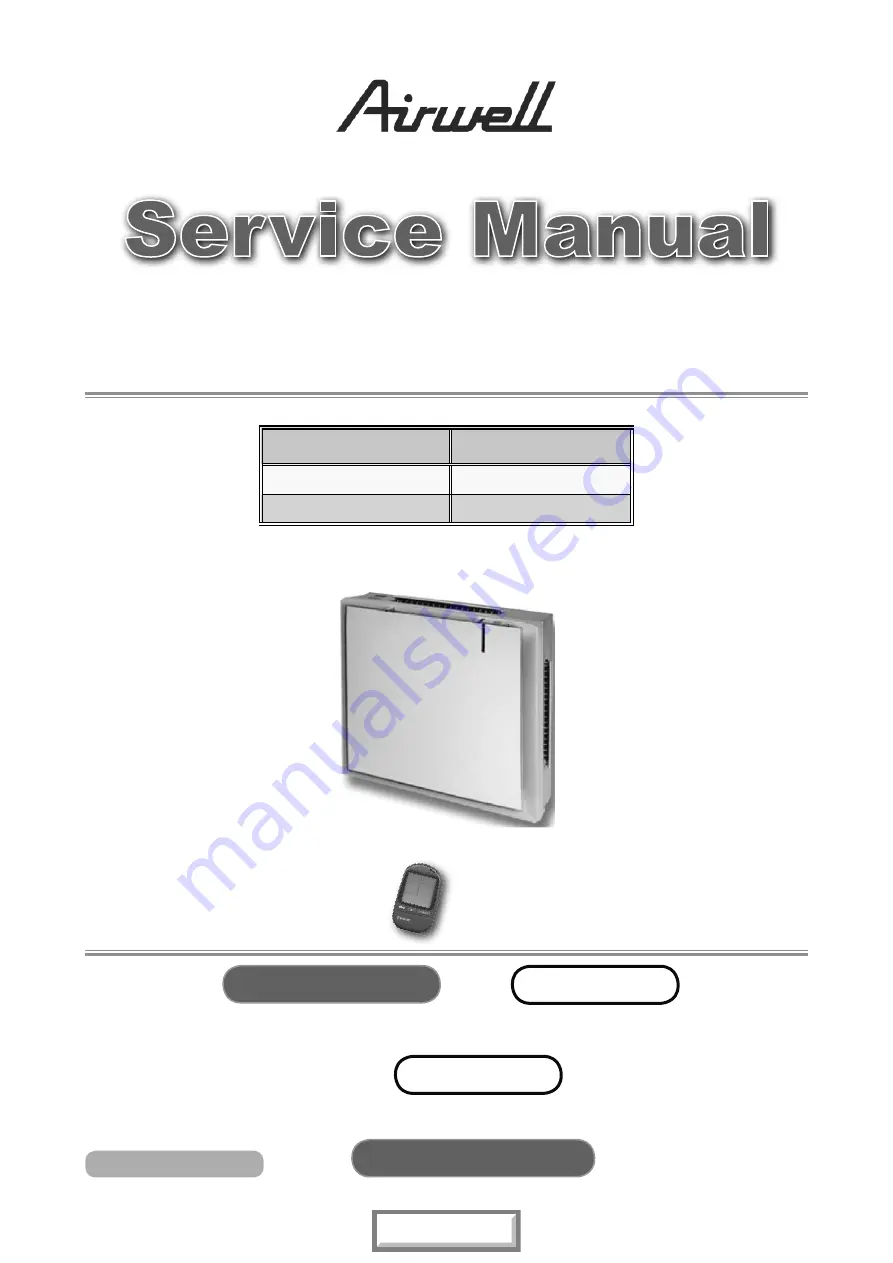 Airwell XLF 12 Service Manual Download Page 1