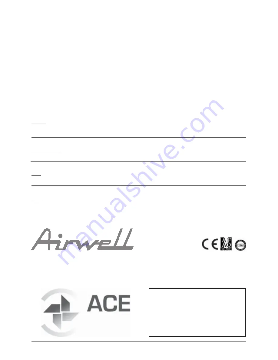 Airwell XLS 7 Manual Download Page 15