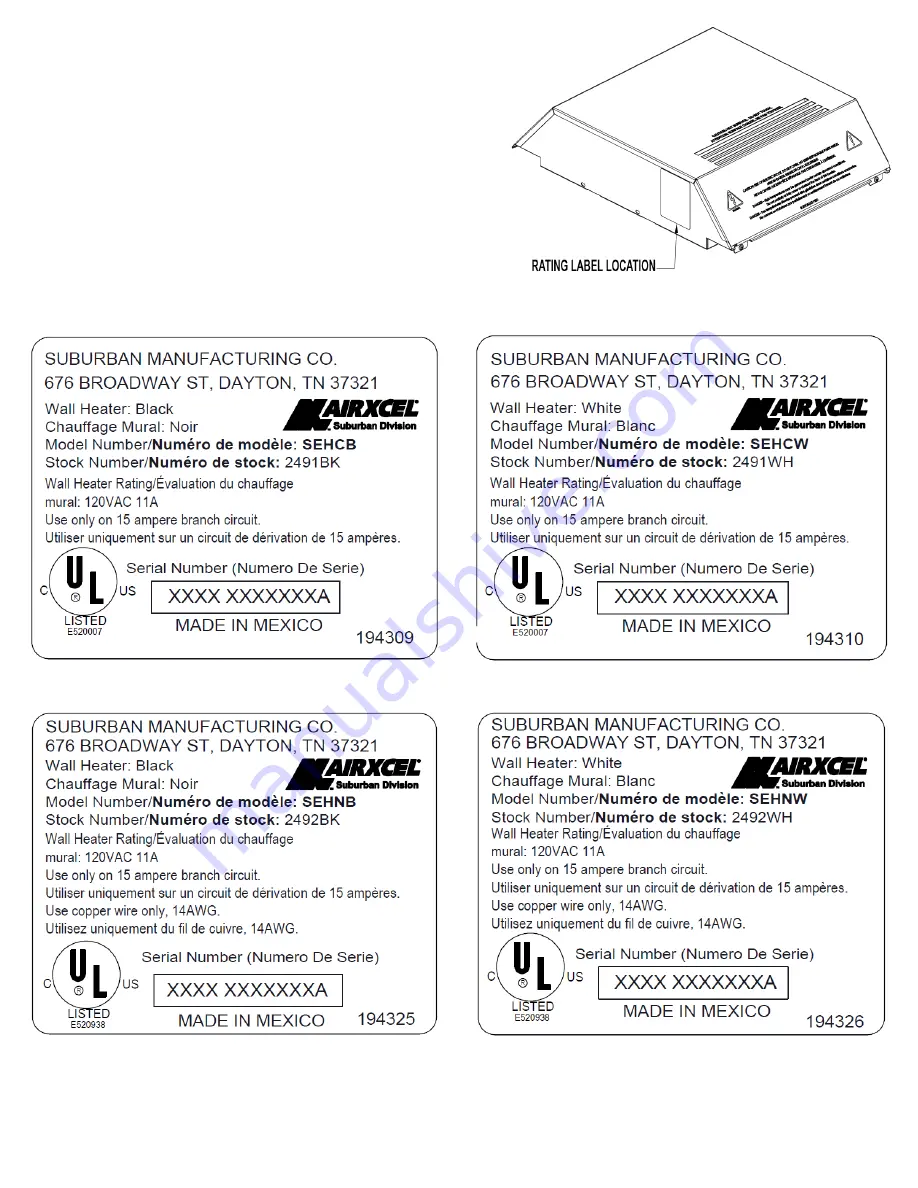 Airxcel Suburban SEHCB Скачать руководство пользователя страница 7