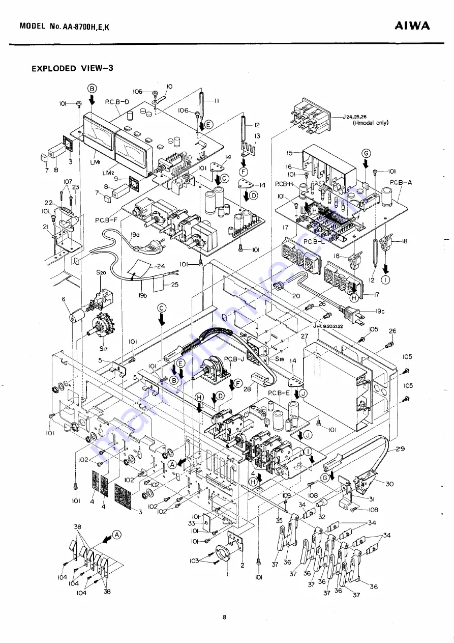 Aiwa 8700 - SERVICE Service Manual Download Page 8