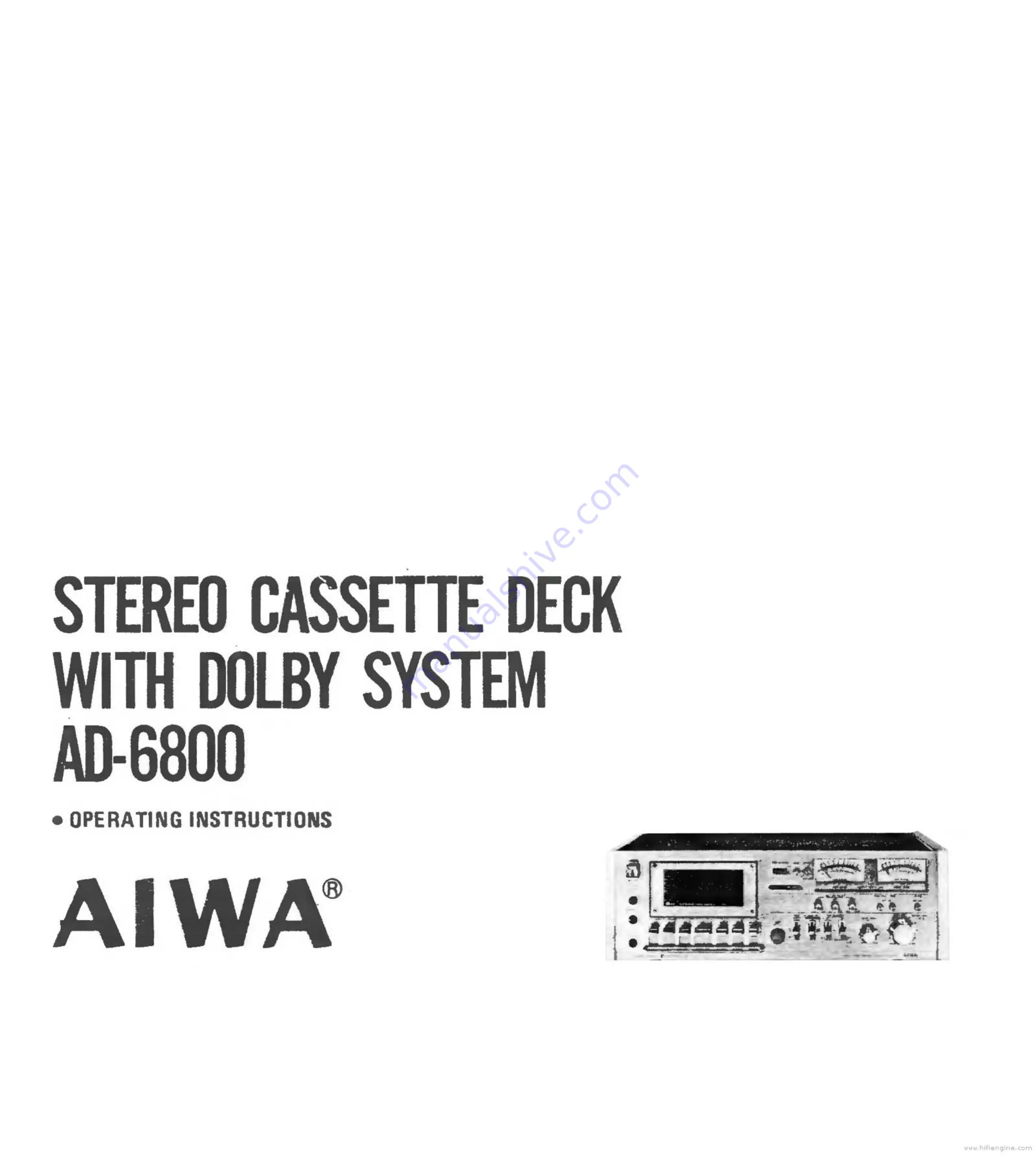 Aiwa AD-6800 Operating Instructions Manual Download Page 1