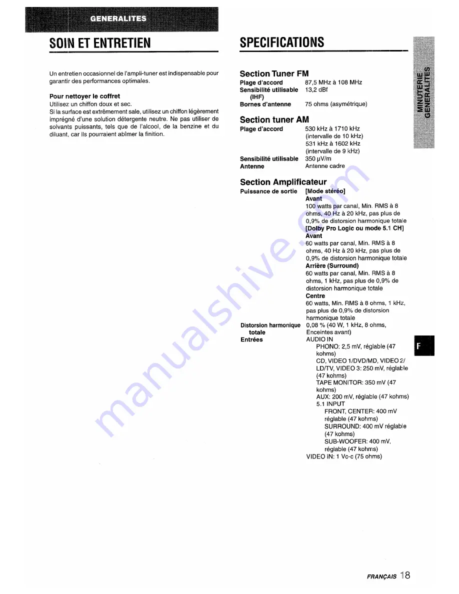 Aiwa AV-D35 Operating Instructions Manual Download Page 59