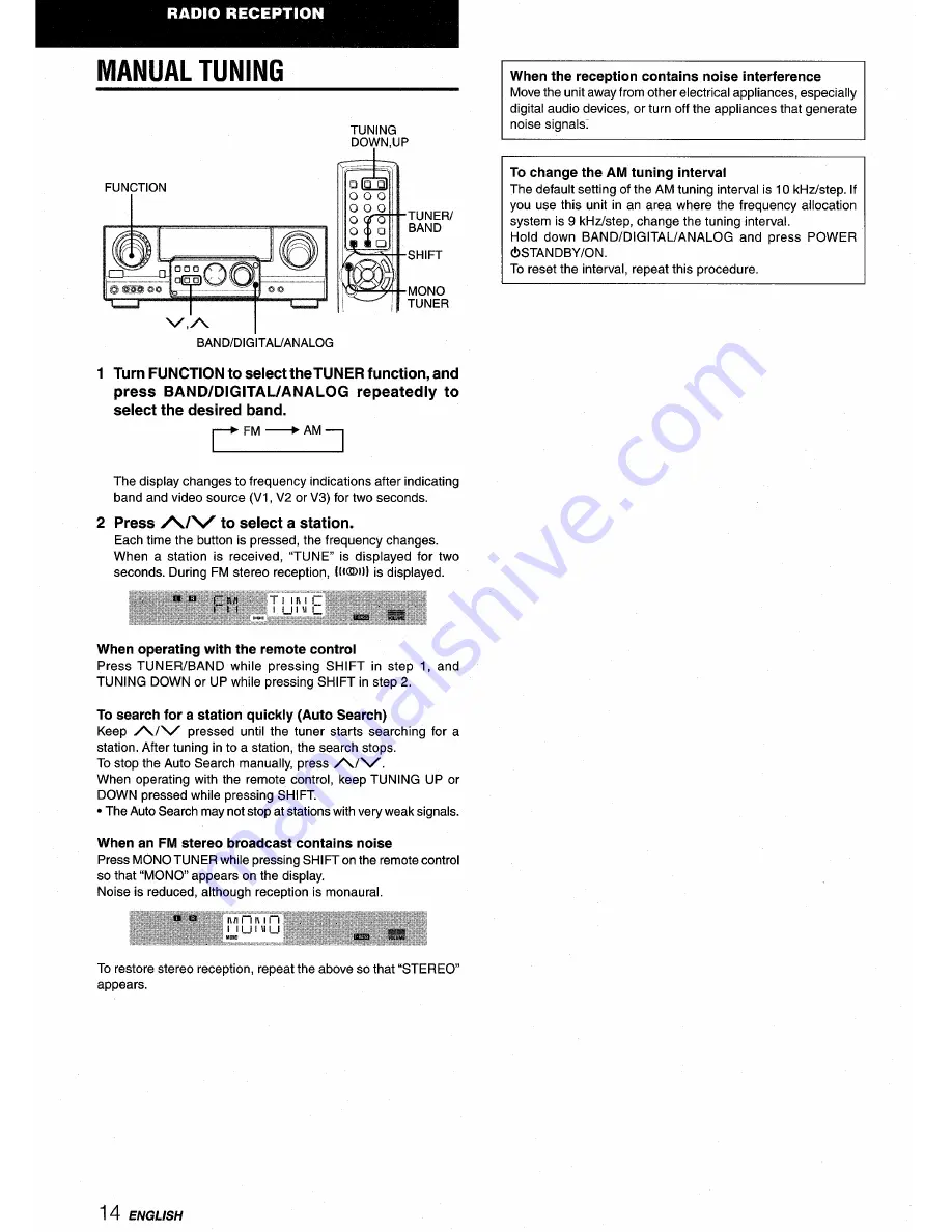 Aiwa AV-D78 Operating Instructions Manual Download Page 14