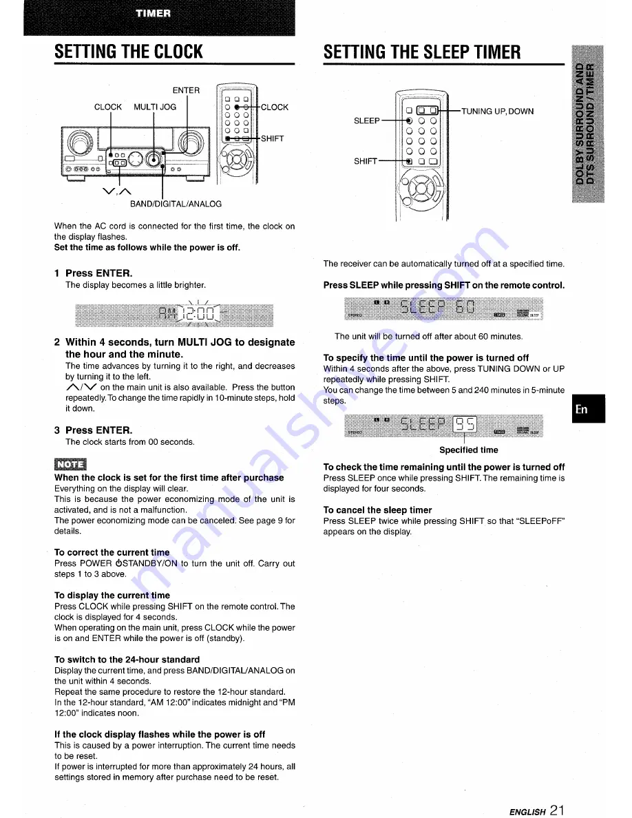 Aiwa AV-D78 Operating Instructions Manual Download Page 21