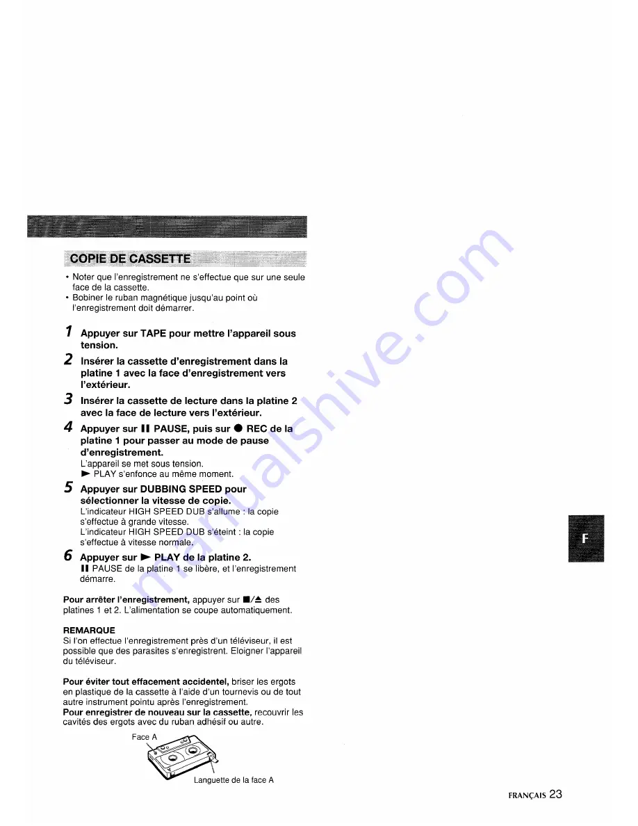 Aiwa CA-DW535 Operating Instructions Manual Download Page 23