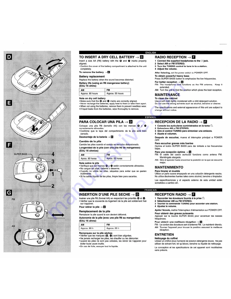 Aiwa CR-SP40 Operating Instructions Download Page 2