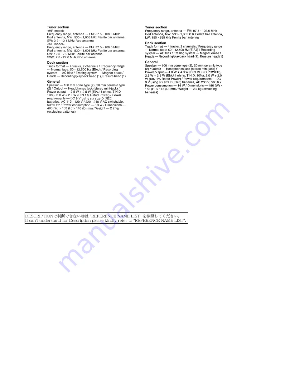 Aiwa CS-130 Service Manual Download Page 2