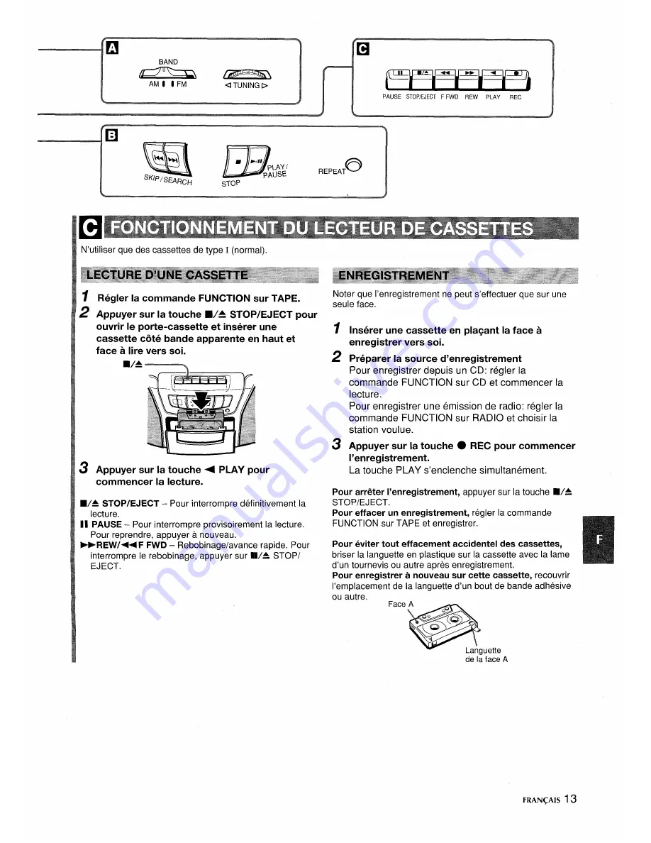 Aiwa CSD-ES365 Скачать руководство пользователя страница 13