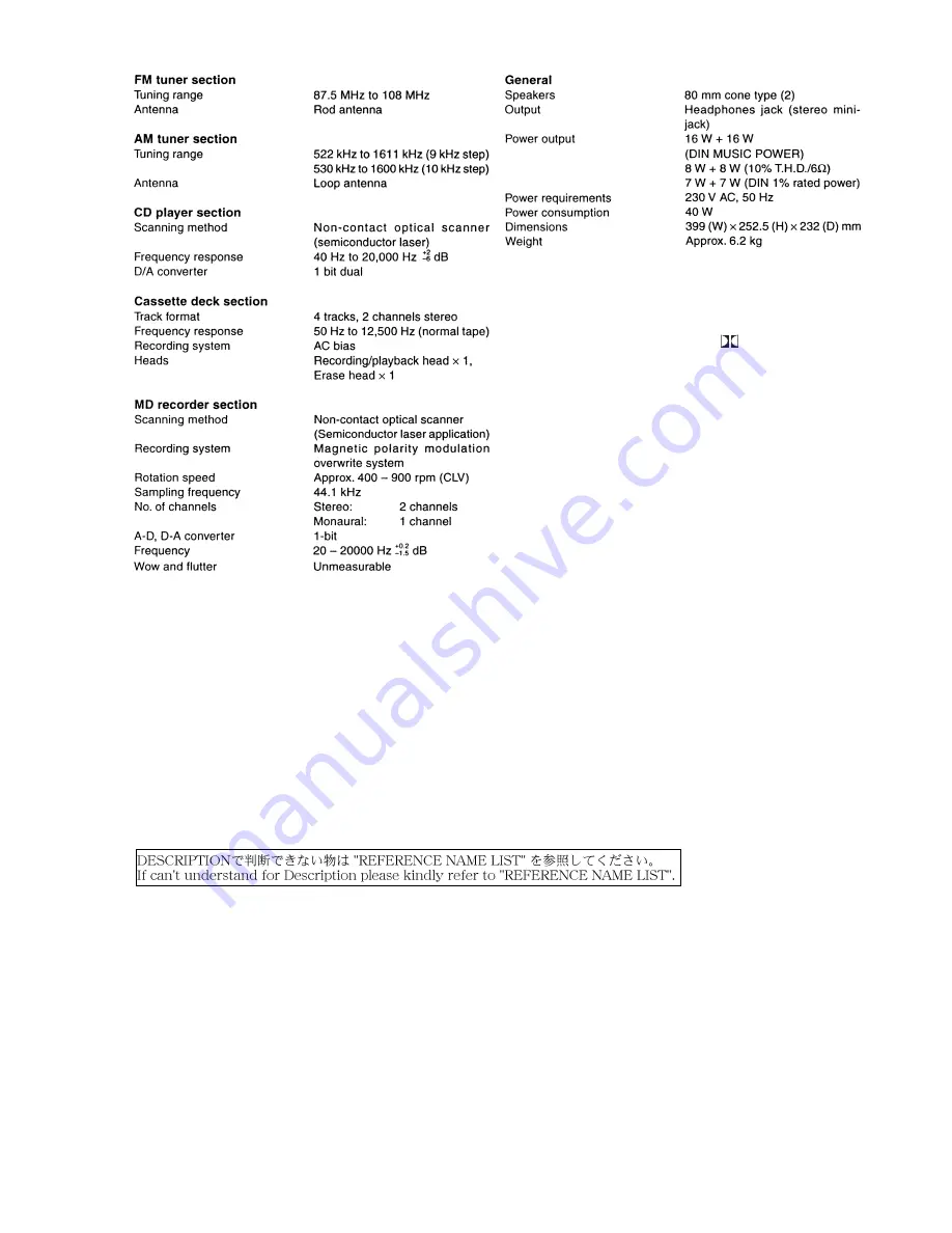 Aiwa CSD-MD50 Service Manual Download Page 3