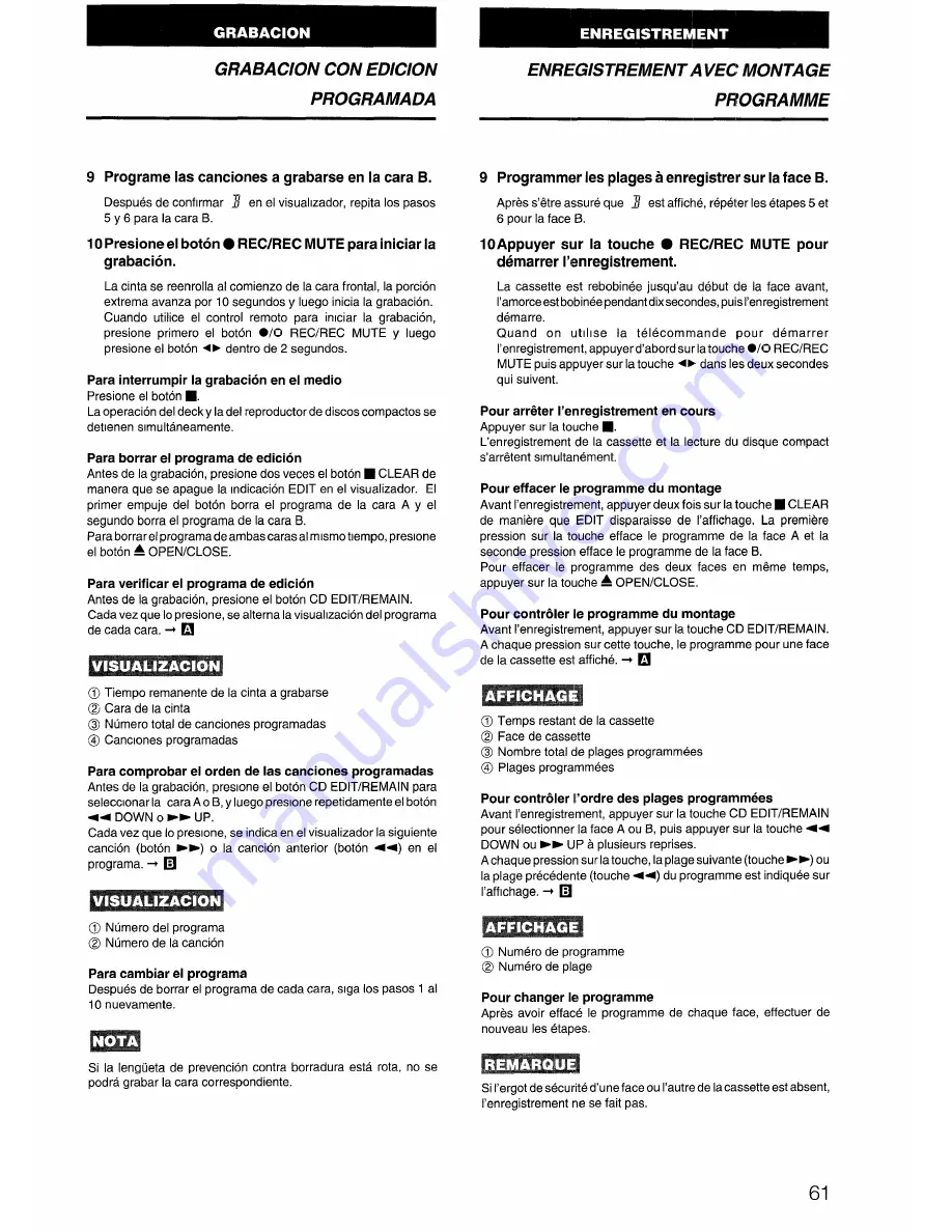 Aiwa CX-N3900 U Operating Instructions Manual Download Page 61