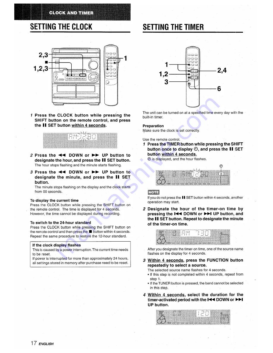 Aiwa CX-NA30 Operating Instructions Manual Download Page 18