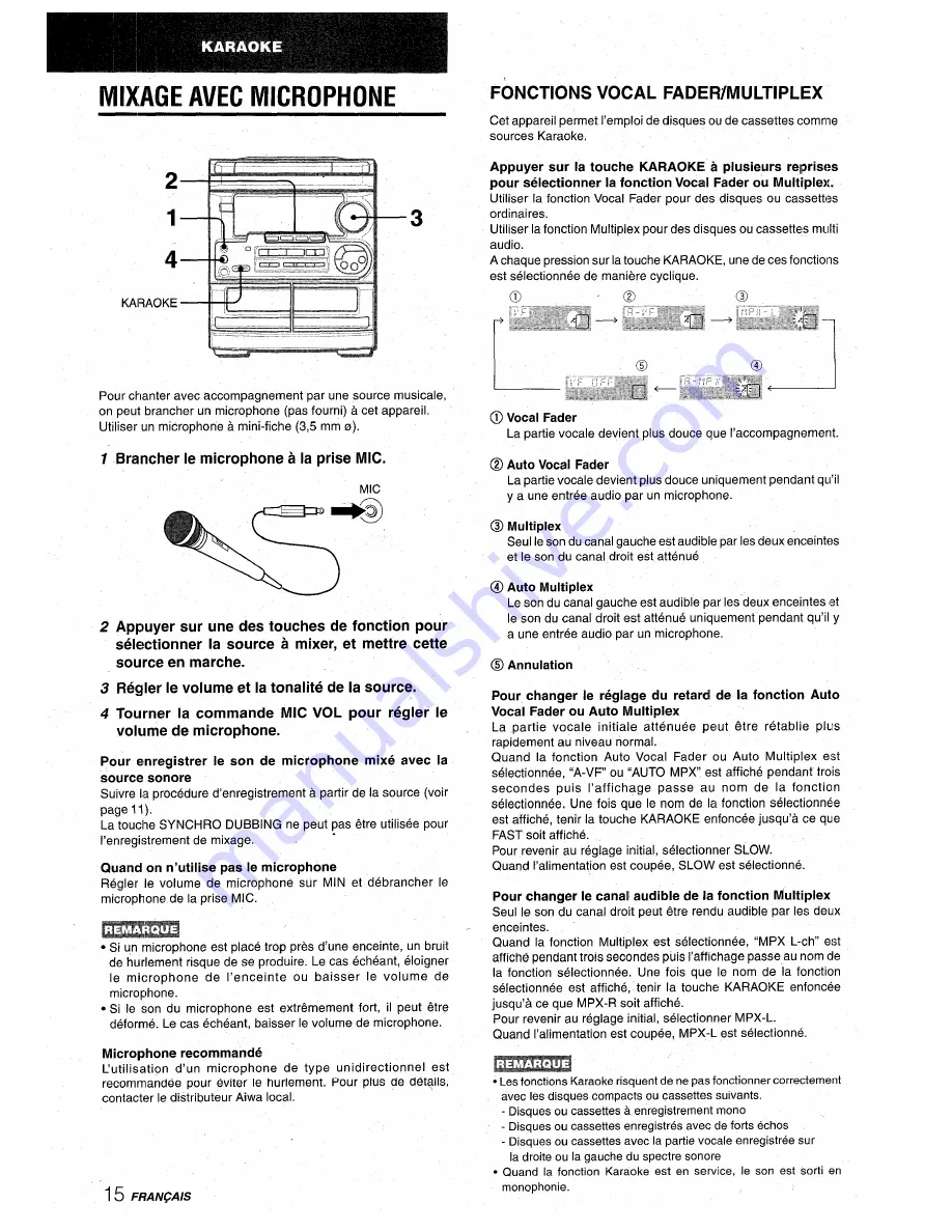 Aiwa CX-NA30 Operating Instructions Manual Download Page 60