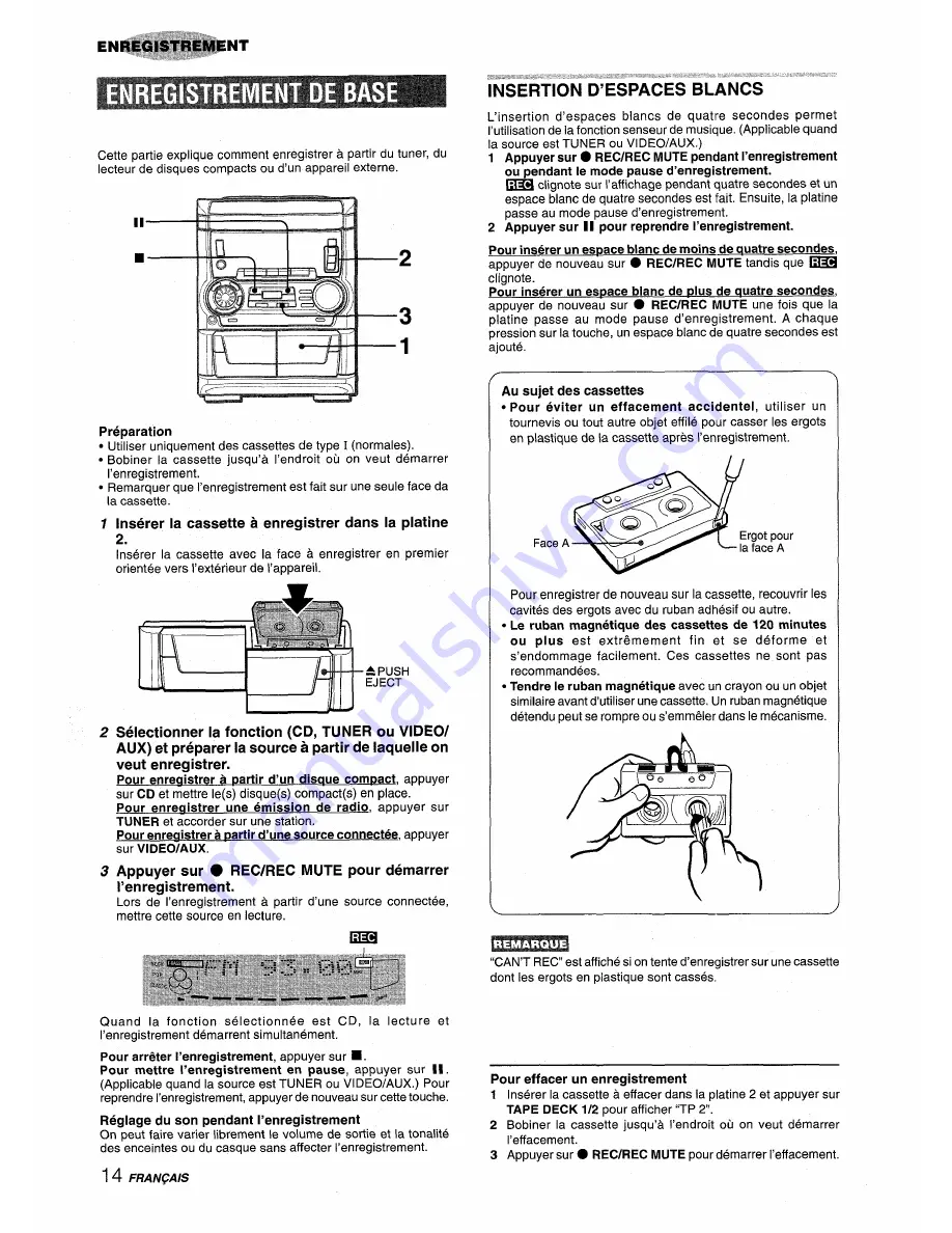 Aiwa CX-NA555 Скачать руководство пользователя страница 58