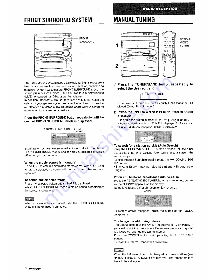 Aiwa CX-NV8000 Скачать руководство пользователя страница 8