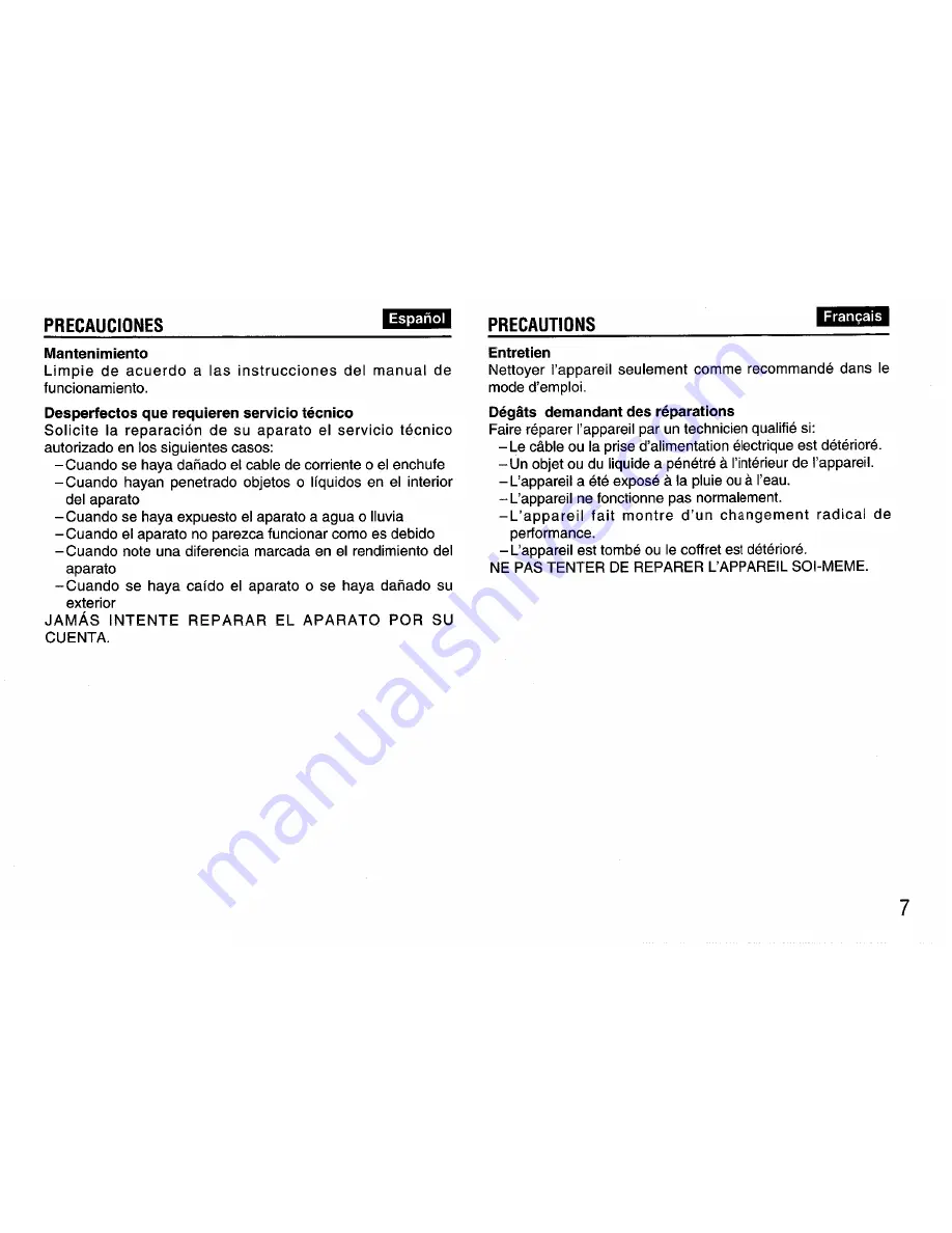 Aiwa FR-A308 Operating Instructions Manual Download Page 7