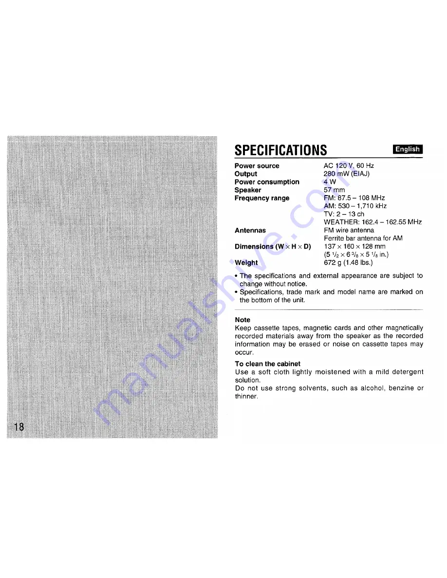 Aiwa FR-A308 Operating Instructions Manual Download Page 18