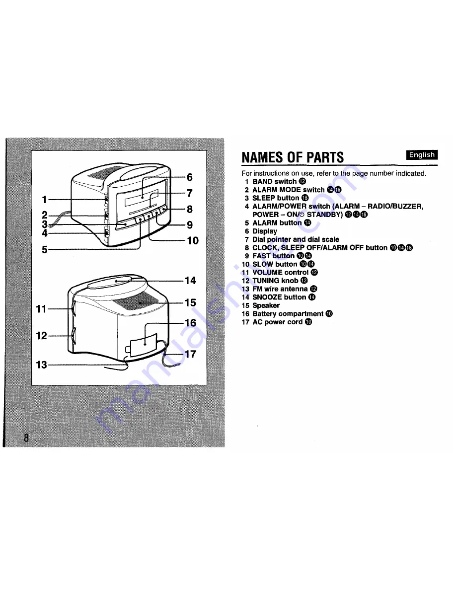 Aiwa FR-A47 Operating Instructions Manual Download Page 8